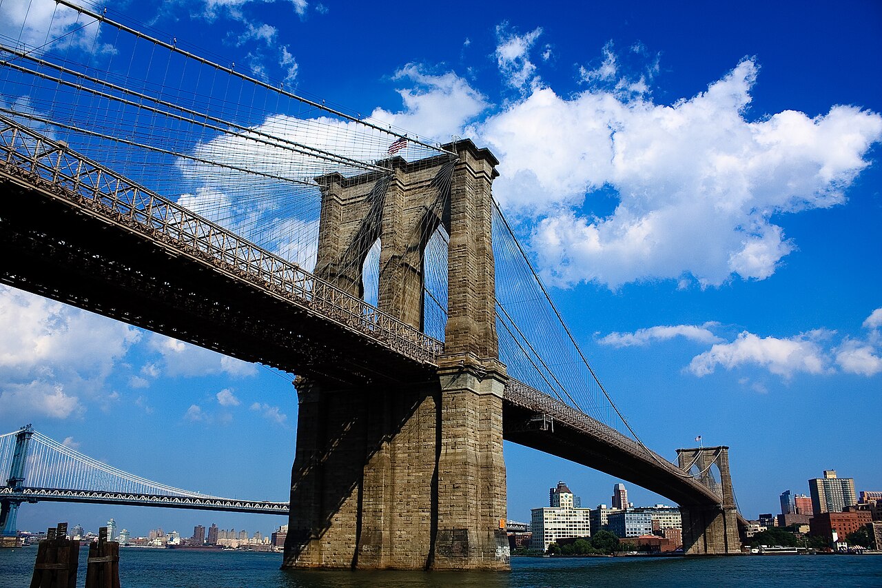 Brooklyn Bridge and the Manhattan skyline
