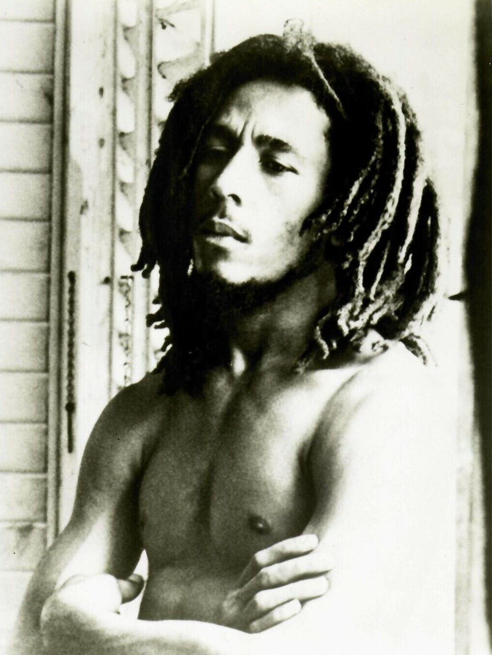 Bob Marley in a 1977 press photograph