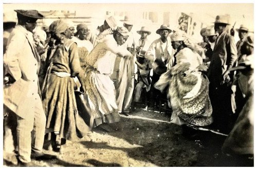 Historic photograph of a public gathering in Gonaïves, Haiti, circa 1904