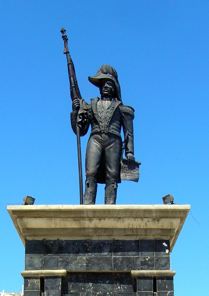 Statue of Jean-Jacques Dessalines, who proclaimed Haitian independence in Gonaïves on January 1, 1804, photographed in Cap-Haïtien