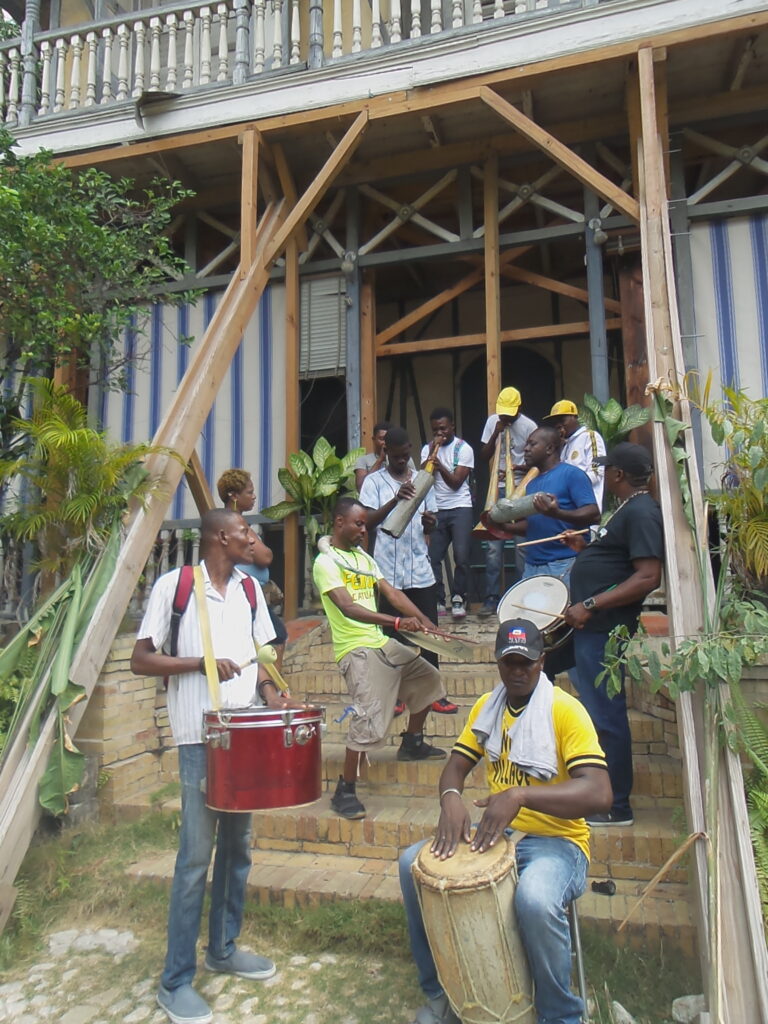 Haitian rara musicians rehearsing, a living tradition of music and community